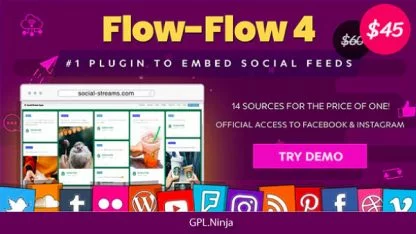 Flow-Flow Facebook Instagram Twitter Feed